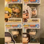 Bundle Funko Pop! Naruto Shippuden #1843 Naruto Uzumaki / Jiraiya #1844 / Hinata Hyuga #1845 / Neji Hyuga #1846 Vinyl Figure Bobblehead Vaulted Collectible With Protector Funko Pop Figure