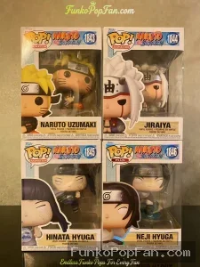Bundle Funko Pop! Naruto Shippuden #1843 Naruto Uzumaki / Jiraiya #1844 / Hinata Hyuga #1845 / Neji Hyuga #1846 Vinyl Figure Bobblehead Vaulted Collectible With Protector Funko Pop Figure