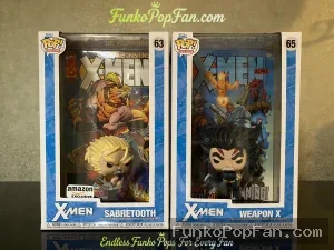 Marvel Comic Covers X-Men #63 Sabretooth (Amazon Exclusive) Vinyl Figure Bobblehead Vaulted Collectible With Protector Funko Pop Figure