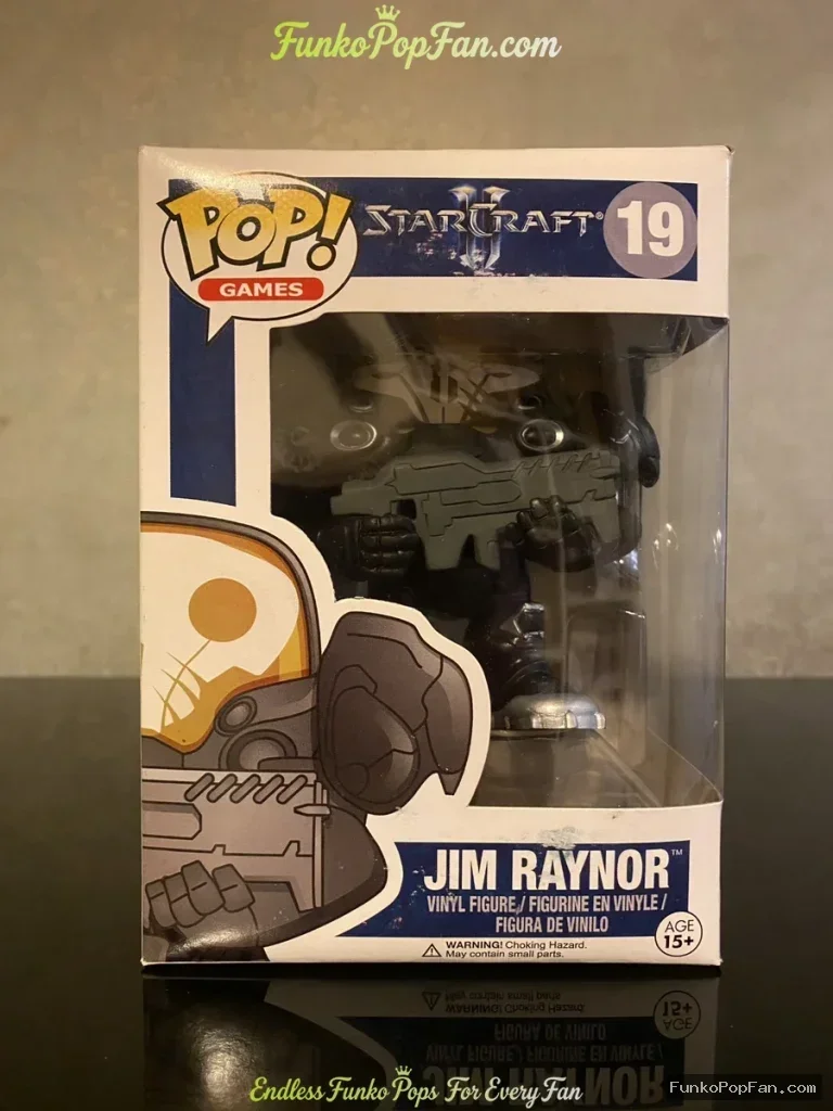 Games StarCraft II #19 Jim Raynor Vinyl Figure Bobblehead Vaulted Collectible With Protector Funko Pop Figure
