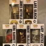 Bundle Funko Pop Metallica James Hetfield #57 / Lars Ulrich #58 / Kirk Hammett #59 / Robert Trujillo - Funko Pop Figure