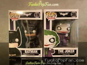 Heroes The Dark Knight Trilogy #19 Batman / #36 The Joker Vinyl Figure Bobblehead Vaulted Collectible With Protector Funko Pop Figure