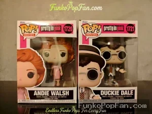 Movies Pretty in Pink #1720 Andie Walsh / #1721 Duckie Dale Vinyl Figure Bobblehead Vaulted Collectible With Protector Funko Pop Figure