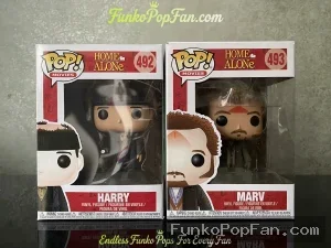 Bundle Funko Pop! Movies Home Alone #492 Harry / Mary #493 Vinyl Figure Bobblehead Vaulted Collectible With Protector Funko Pop Figure