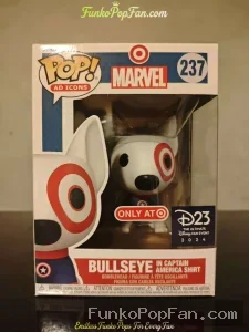 Ad Icons Marvel #237 Bullseye (Captain America Shirt) Vinyl Figure Bobblehead Vaulted Collectible With Protector Funko Pop Figure