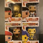 Bundle Funko Pop Asia Street Fighter #71 Ryu / Ryu #137 / Cammy #139 / Blanka #140 Vinyl Figure Bobblehead Vaulted Collectible With Protector Funko Pop Figure