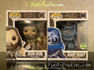 Game of Thrones Wun Wun #55 / Giant Wight #60 Vinyl Figure Bobblehead Vaulted Collectible With Protector Funko Pop Figure