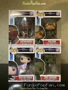 Bundle Funko Pop! Marvel Captain America Brave New World #1364 Captain America / #1365 Falcon / #1367 Ruth Bat-Seraph / #1368 The Leader Vinyl Figure Bobblehead Vaulted Collectible With Protector Funko Pop Figure