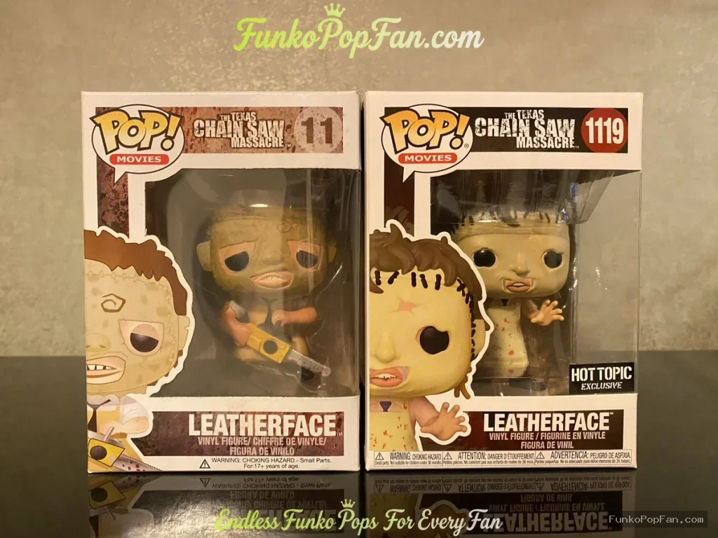 Movies The Texas Chainsaw Massacre #11 +#1119 Leatherface (Hot Topic Exclusive) Vinyl Figure Bobblehead Vaulted Collectible With Protector Funko Pop Figure