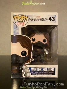 Marvel Captain America #43 Winter Soldier Vinyl Figure Bobblehead Vaulted Collectible With Protector Funko Pop Figure