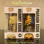 Funko Pop Rocks Iron Maiden #442 Mummy Eddie / #443 Pharaoh Eddie Vinyl Figure Bobblehead Vaulted Co - Funko Pop Figure