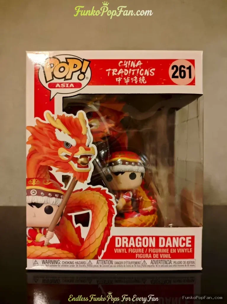 Asia China Traditions #261 Dragon Dance Vinyl Figure Bobblehead Vaulted Collectible With Protector Funko Pop Figure