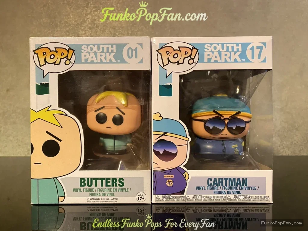 Bundle Funko Pop! South Park #01 Butters / #17 Cartman Vinyl Figure Bobblehead Vaulted Collectible With Protector Funko Pop Figure