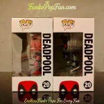 Funko Pop! Marvel Universe #20 Deadpool (Red) + #20 Deadpool (Blue/Grey Hot Topic Exclusive) Lot of  - Funko Pop Figure