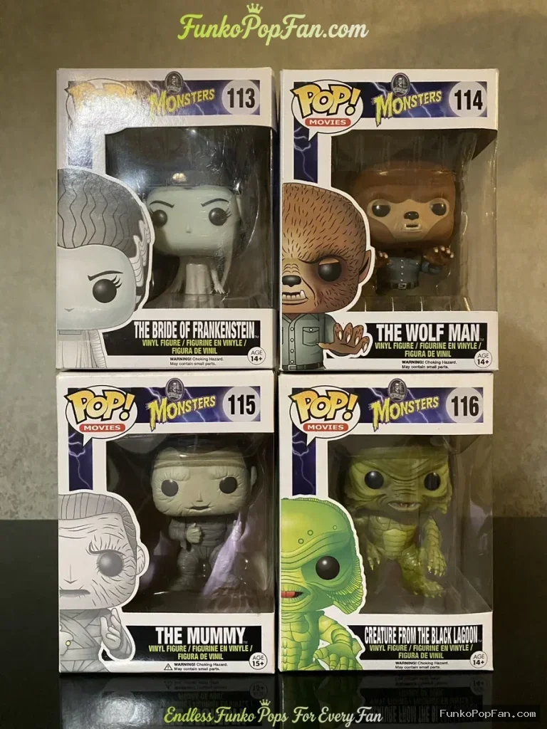 Monsters #113 The Bride of Frankenstein Vinyl Figure Bobblehead Vaulted Collectible With Protector Funko Pop Figure