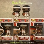 Sports NBA #01 LeBron James Cleveland Cavaliers Home + Away Set of 3 Vinyl Figure Bobblehead Vaulted Collectible With Protector Funko Pop Figure