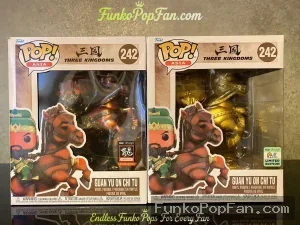 Asia Three Kingdoms #242 Guan Yu on Chi Tu Vinyl Figure Bobblehead Vaulted Collectible With Protector Funko Pop Figure