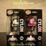 Bundle Funko Pop! Fusion Games #998 Cylon (Silver Common + Pink Chase) Vinyl Figure Bobblehead Vault - Funko Pop Figure