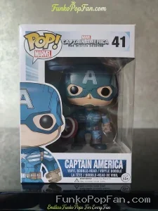 Marvel Captain America #41 Vinyl Figure Bobblehead Vaulted Collectible With Protector Funko Pop Figure