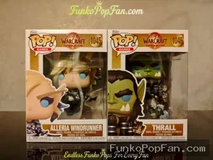 Games World of Warcraft #1045 Alleria Windrunner / Thrall #1046 Vinyl Figure Bobblehead Vaulted Collectible With Protector Funko Pop Figure