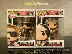 #172/#173 Pop Rocks Aerosmith Steven Tyler / Joe Perry Vinyl Figure Bobblehead Vaulted Collectible With Protector Funko Pop Figure