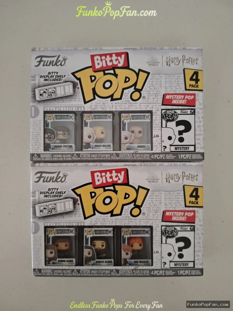 Bundle Funko Pop! Bitty Pop Harry Potter #1/4 Pack Vinyl Figure Bobblehead Vaulted Collectible With Protector Funko Pop Figure