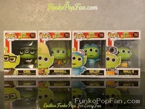 Bundle Funko Pop! Remix Pixar #751 Carl / Russell #755 / Sulley #759 / WALL-E #760 Vinyl Figure Bobblehead Vaulted Collectible With Protector Funko Pop Figure
