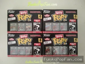 Bundle Funko Bitty Pop Deadpool 4X4-Pack Mystery Pops Bathtime Vinyl Figure Bobblehead Vaulted Collectible With Protector Funko Pop Figure