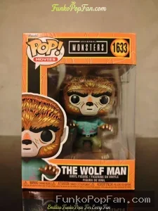 Movies Universal Monsters #1633 The Wolf Man (Funko Exclusive) Vinyl Figure Bobblehead Vaulted Collectible With Protector Funko Pop Figure