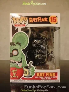 #15 Rat Fink Gray Chrome 2019 Exclusive Vinyl Figure Bobblehead Vaulted Collectible With Protector Funko Pop Figure
