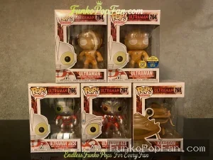 Bundle Funko Pop Ultraman Ultraman #764 Ultraman / Ultraman Jack #766 / Ultraman Ace #767 / Kanegon #768 Vinyl Figure Bobblehead Vaulted Collectible With Protector Funko Pop Figure