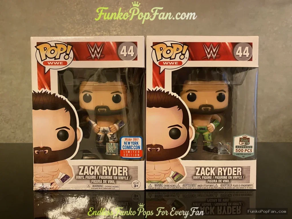 WWE Zack Ryder #44 500 pcs + Fall Convention Exclusive) Vinyl Figure Bobblehead Vaulted Collectible With Protector Funko Pop Figure