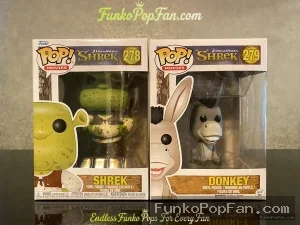 Bundle Funko Pop! Movies Shrek #278 Shrek / Donkey #279 Vinyl Figure Bobblehead Vaulted Collectible With Protector Funko Pop Figure