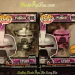Bundle Funko Pop! Fusion Games #998 Cylon (Silver Common + Pink Chase) Vinyl Figure Bobblehead Vaulted Collectible With Protector Funko Pop Figure