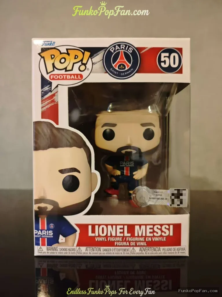 2022 Funko Pop Football Paris Saint-Germain Lionel Messi #50 Vaulted Vinyl Figure Bobblehead Vaulted Collectible With Protector Funko Pop Figure