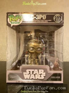 Star Wars Deluxe #277 C-3PO Vinyl Figure Bobblehead Vaulted Collectible With Protector Funko Pop Figure