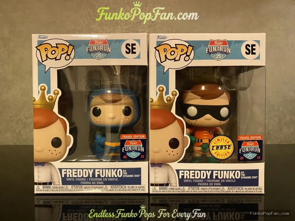 Freddy Funko as The Dynamic Duo Robin Chase + Normal #SE Jul-2023 Vinyl Figure Bobblehead Vaulted Collectible With Protector Funko Pop Figure