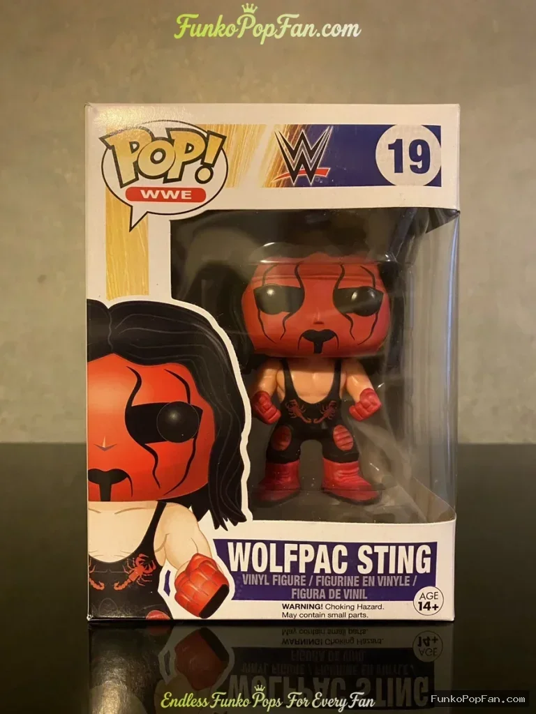 WWE Wolfpac Sting #19 (GameStop Exclusive) Vinyl Figure Bobblehead Vaulted Collectible With Protector Funko Pop Figure