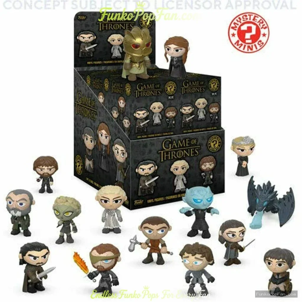 Game of Thrones Mystery Minis #1-12 (Series 4) Full Set Vinyl Figure Bobblehead Vaulted Collectible With Protector Funko Pop Figure