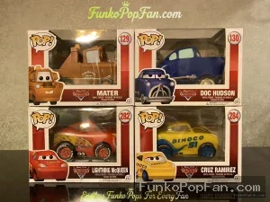 Bundle Funko Pop Cars #129 Mater (Doc Hudson #130 Lightning McQueen #282 Cruz Ramirez #284) Vinyl Figure Bobblehead Vaulted Collectible With Protector Funko Pop Figure