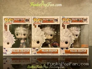 Bundle Funko Pop Animation Hunter X Hunter #654 Killua Zoldyck / #1156 Killua Zoldyck / #1317 Killua Zoldyck Vinyl Figure Bobblehead Vaulted Collectible With Protector Funko Pop Figure