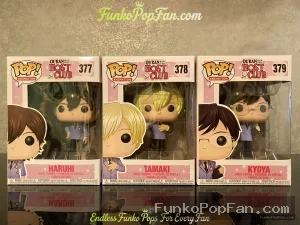 Bundle Funko Pop! Animation Ouran High School Host Club #377 Haruhi + #378 Tamaki + #379 Kyoya Vinyl Figure Bobblehead Vaulted Collectible With Protector Funko Pop Figure