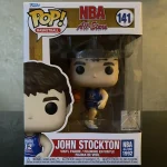 NBA All-Stars #141 John Stockton (Utah Jazz) Vinyl Figure Bobblehead Vaulted Collectible With Protector Funko Pop Figure