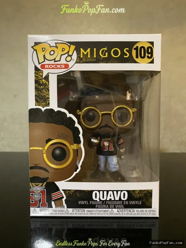Rocks Migos #109 Quavo Vinyl Figure Bobblehead Vaulted Collectible With Protector Funko Pop Figure