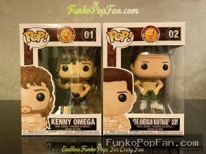 WWE Royal Rumble #01 Kenny Omega / "The American Nightmare" Cody #02 Vinyl Figure Bobblehead Vaulted Collectible With Protector Funko Pop Figure