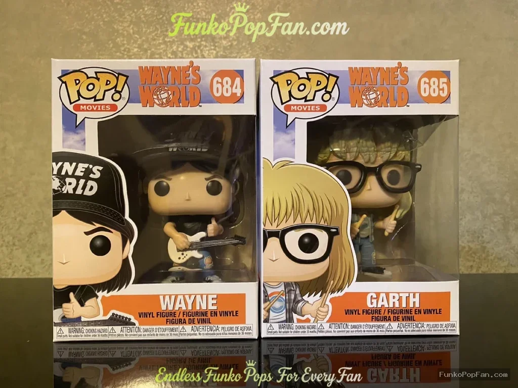 Movies Wayne's World #684 Wayne / Garth #685 Vinyl Figure Bobblehead Vaulted Collectible With Protector Funko Pop Figure
