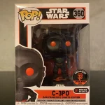 Star Wars #360 C-3PO (Black San Francisco Giants Edition Exclusive) Vinyl Figure Bobblehead Vaulted Collectible With Protector Funko Pop Figure