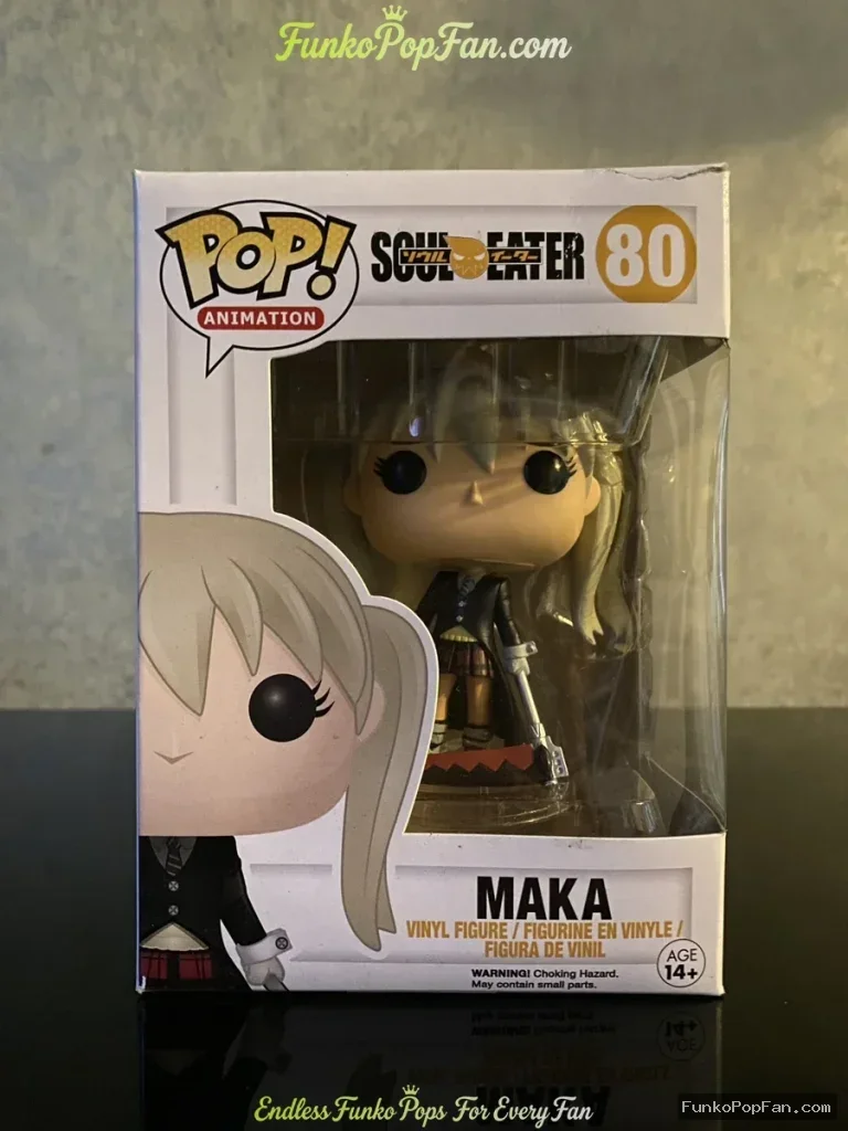 Animation Anime Soul Eater Maka Albarn #80 Vinyl Figure Bobblehead Vaulted Collectible With Protector Funko Pop Figure