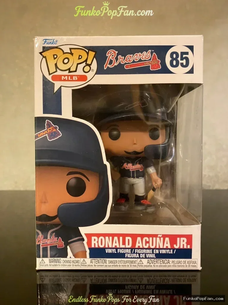 MLB Series 6 #85 Ronald Acuna Jr. (Atlanta Braves Alt Jersey) Vinyl Figure Bobblehead Vaulted Collectible With Protector Funko Pop Figure