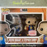 NBA Exclusive Asia #35 Kevin Durant / Stephen Curry #30 Vinyl Figure Bobblehead Vaulted Collectible With Protector Funko Pop Figure